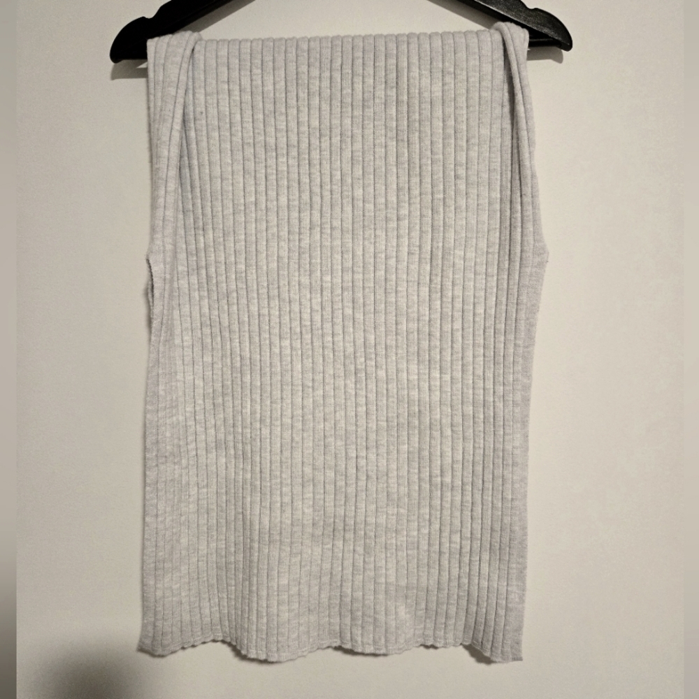 Aerie Gray Knit Ribbed Skirt size S